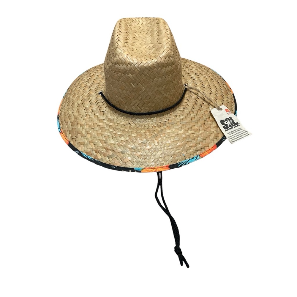 NWT SOL Tropical Pattern Sun Hat OS